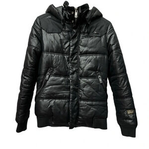 G Star Raw Women’s Nordic Whistler Bomber Size Medium Black Puffer Jacket Medium